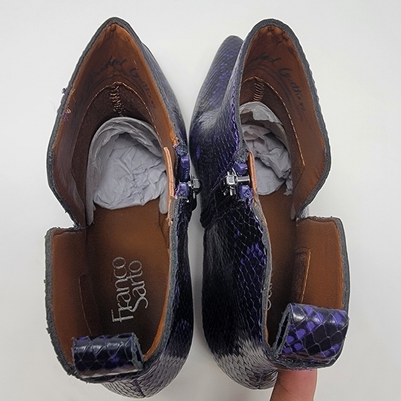 FRANCO SARTO Darona western boot purple snakeskin violet women's size 7.5 - Picture 11 of 14
